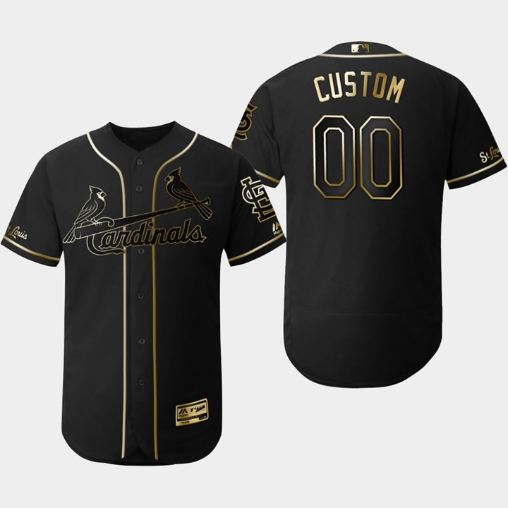 Cardinals Customized Black Gold Flexbase Jersey,We sell and wholesale Cardinals Customized Black Gold Flexbase Jersey on line form chian!